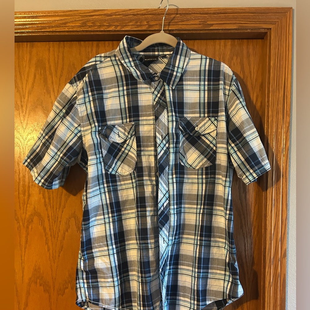 Blue Plaid Men's Shirt